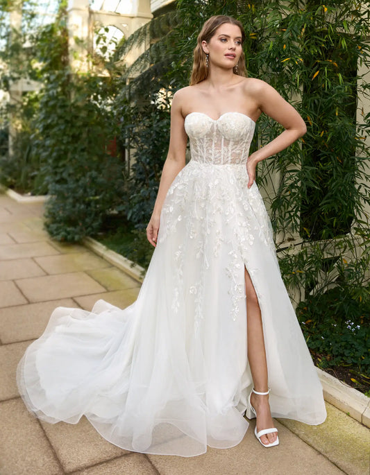 AerbaDress a sparkling a-line with split skirt