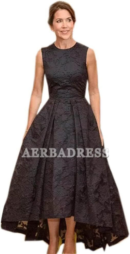AERBA DRESS Elegant Lace High Low Evening Occasion Dresses A Line Sleeveless Jewel Neck Party Cocktail Gowns Mother of Bride Groom Dresses