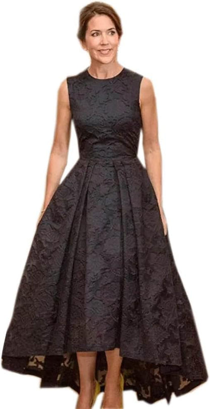 AERBA DRESS Elegant Lace High Low Evening Occasion Dresses A Line Sleeveless Jewel Neck Party Cocktail Gowns Mother of Bride Groom Dresses