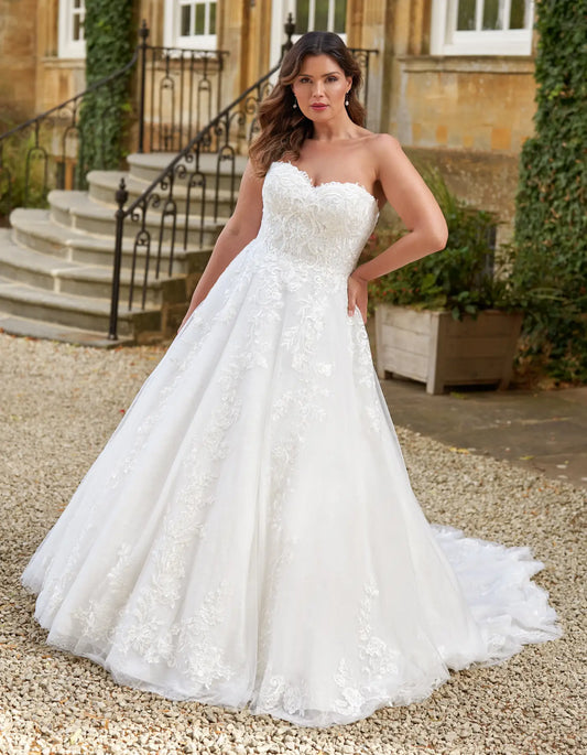 AerbaDress a multi-dimensional lace a-line gown