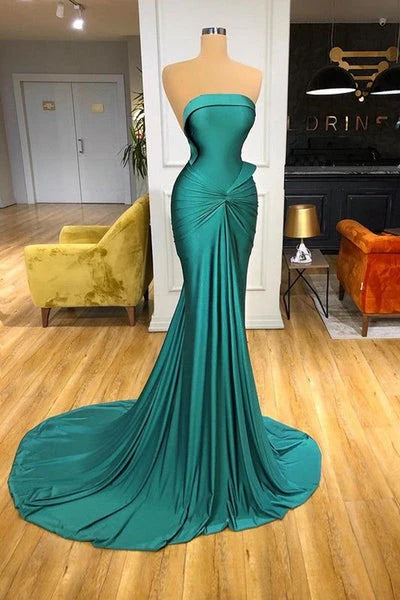 AerbaDress Elegant Evening Dress Strapless Fashion Mermaid Long Prom Dresses