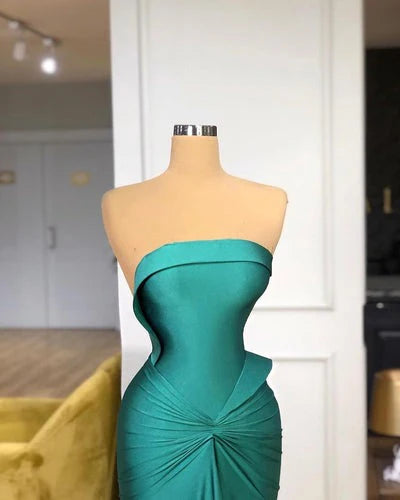 AerbaDress Elegant Evening Dress Strapless Fashion Mermaid Long Prom Dresses