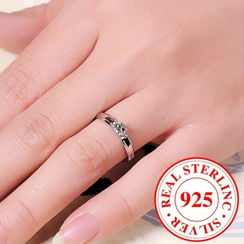 Aerba 925 Sterling Silver Ring Paved Shining Zirconia Symbol Of Beauty And Luxury Match Daily Outfits Party Accessory High Quality Jewelry