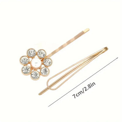 Aerba 10pcs Golden Hollow Iron Alloy Minimalist Geometric Hair Clip Set - Stylish One-Line Circular Design, Perfect for Women, Ideal Gift for Friends and Family