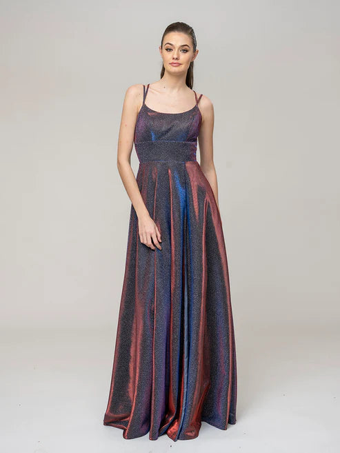 AerbaDress Floor Length Strappy A Line Formal Dresses With Pockets