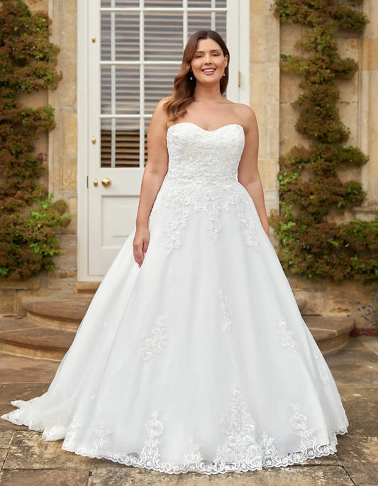 AerbaDress a strapless a-line with lace-up back