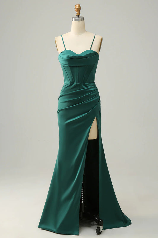 AerbaDress Spaghetti Straps Mermaid Prom Dress