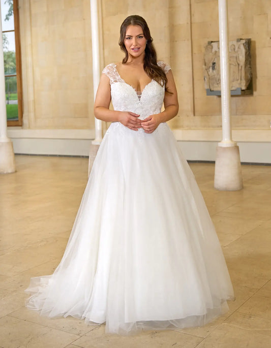 AerbaDress a soft a-line with sequin florals