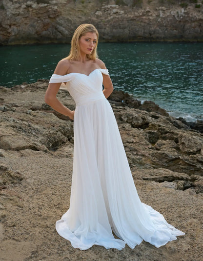 AerbaDress a simple chiffon wedding dress