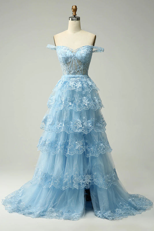 Aerba Dresses Off The Shoulder Prom Dress with Sequins