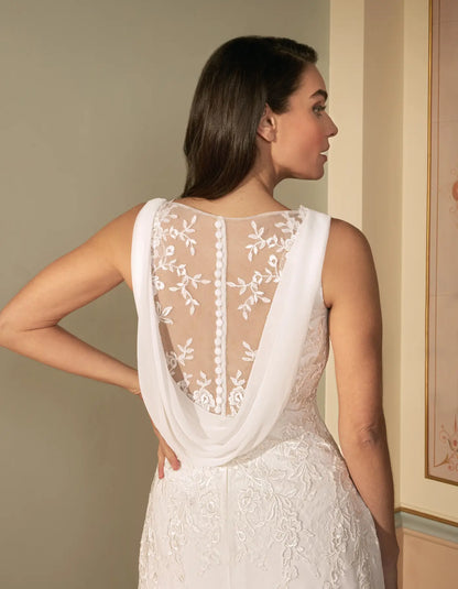 AerbaDress a lightweight lace a-line with striking cowl back Wedding Dresses