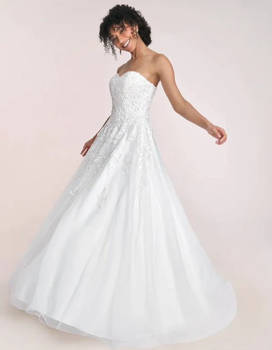 AerbaDress a dropped waist sparkling a-line Wedding Dresses