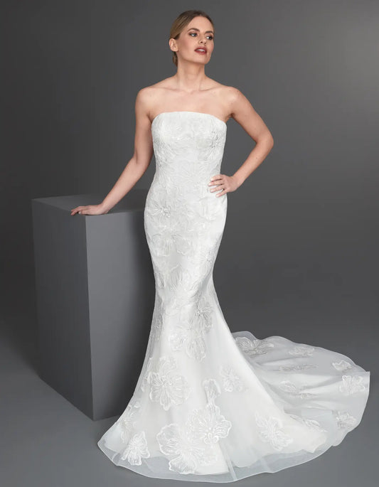 AerbaDress a mermaid gown with bold sparkling florals Wedding Dresses