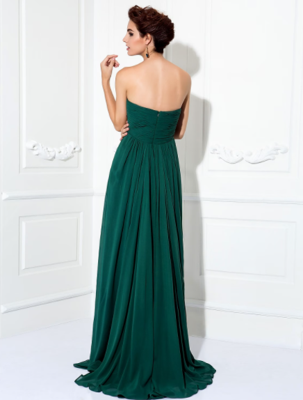 Minimalist Dress Wedding Sleeveless Strapless Chiffon with Pleats Ruched