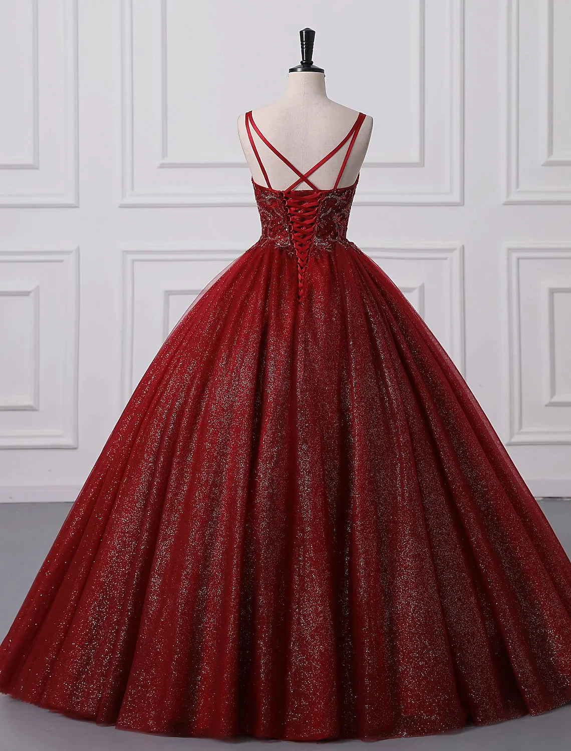 Ball Gown Prom Dresses Princess Dress Graduation Floor Length Sleeveless Strap Lace Beading Appliques