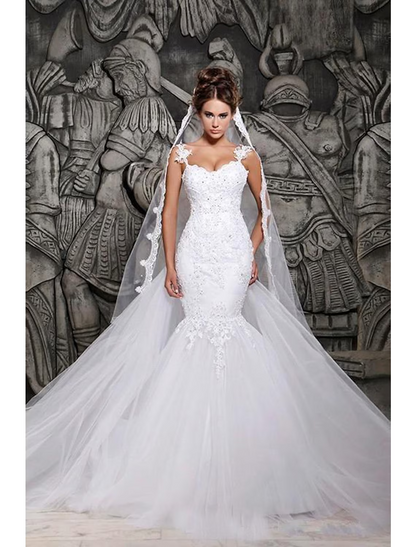 Engagement Open Back Formal Wedding Dresses Court Train Strap Strapless Lace With